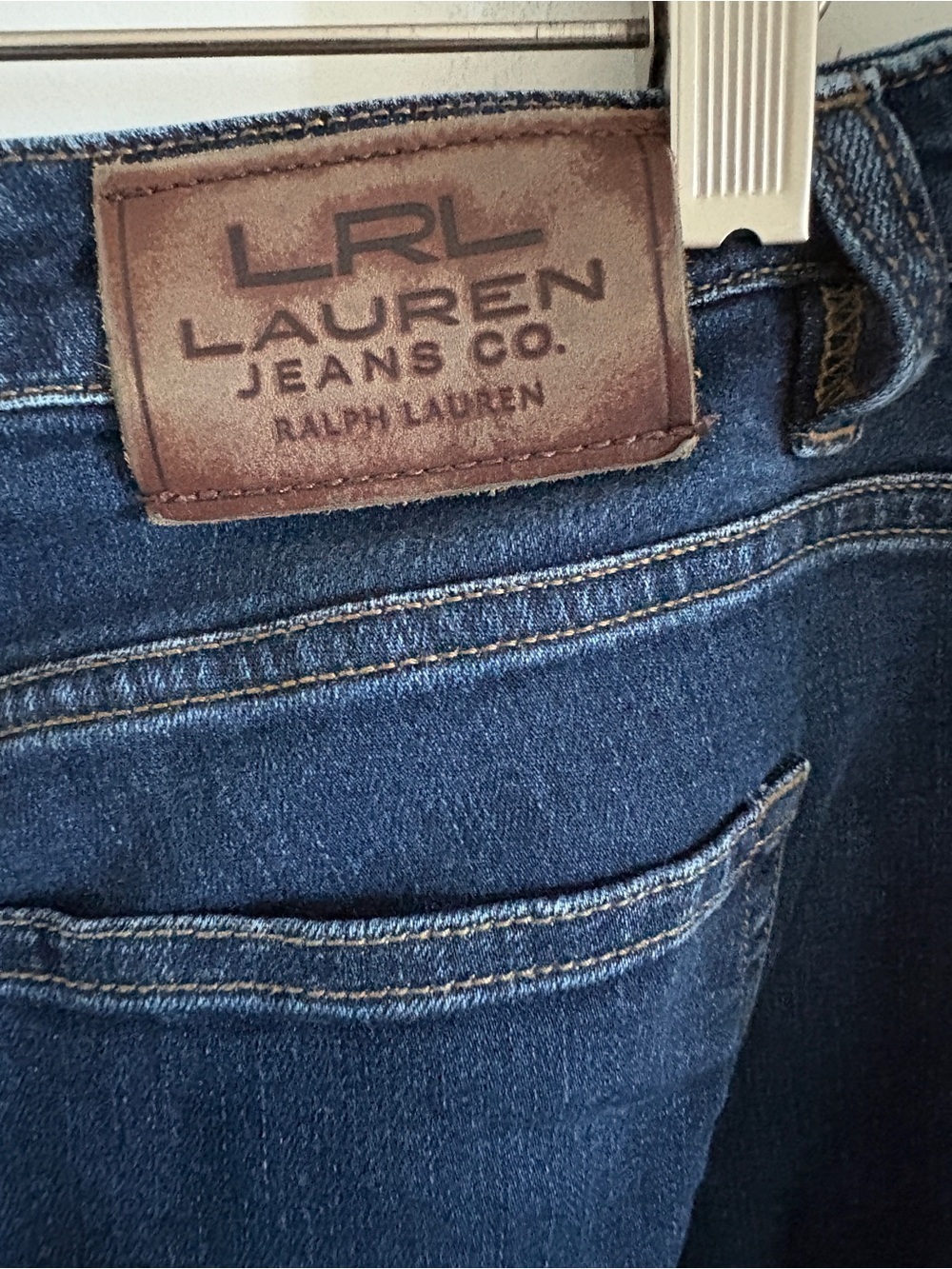 LRL Ralph Lauren Dark Blue Denim Jeans with Green Label Size 18W